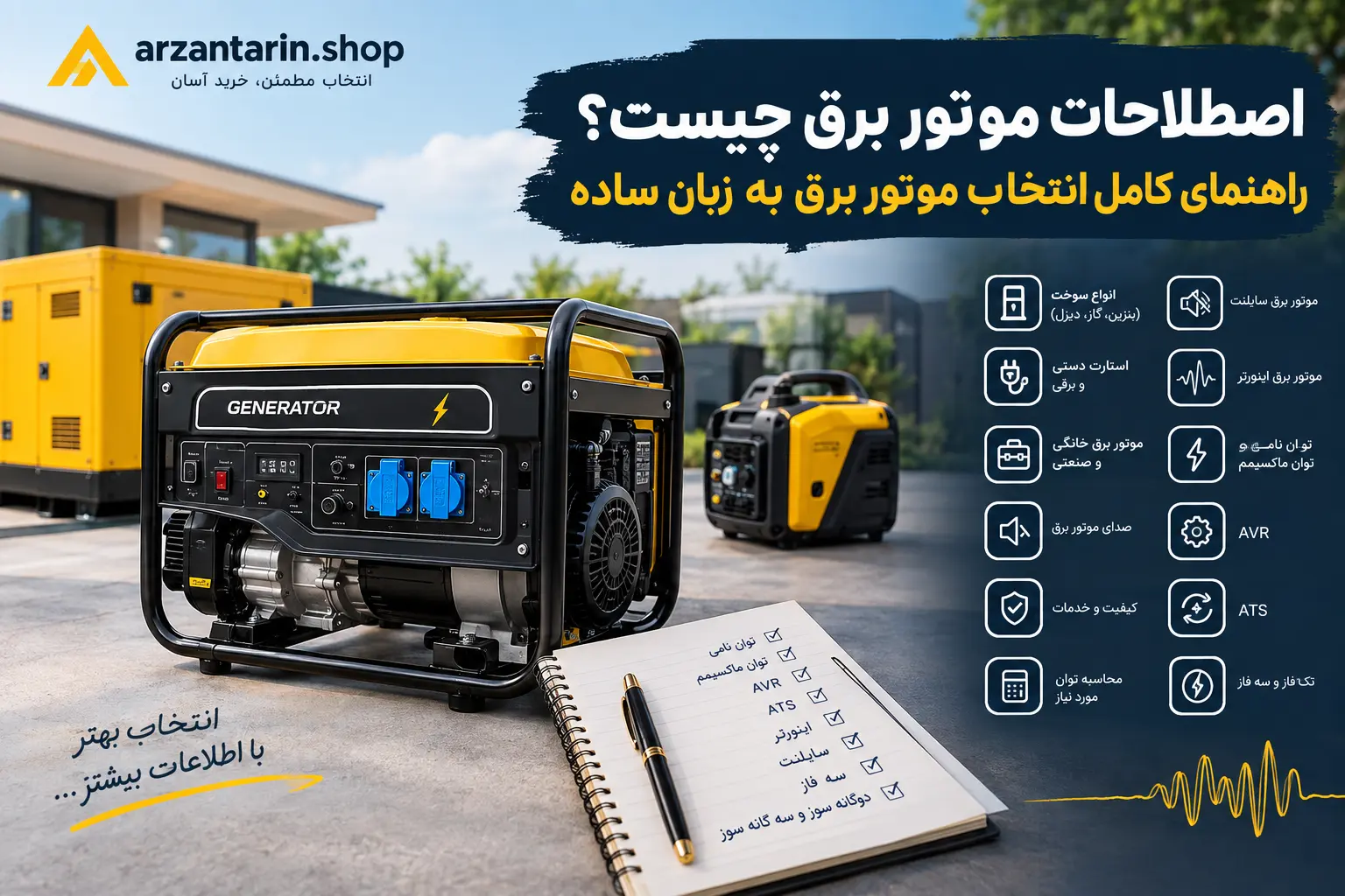 اصطلاحات موتور برق چیست؟ راهنمای کامل خرید موتور برق | ارزان ترین شاپ